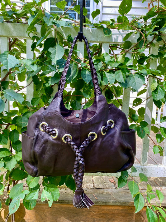 Piel Leather Handcrafted Braided Hobo Bag – Full-Grain Vaquetta Cowhide Shoulder Purse