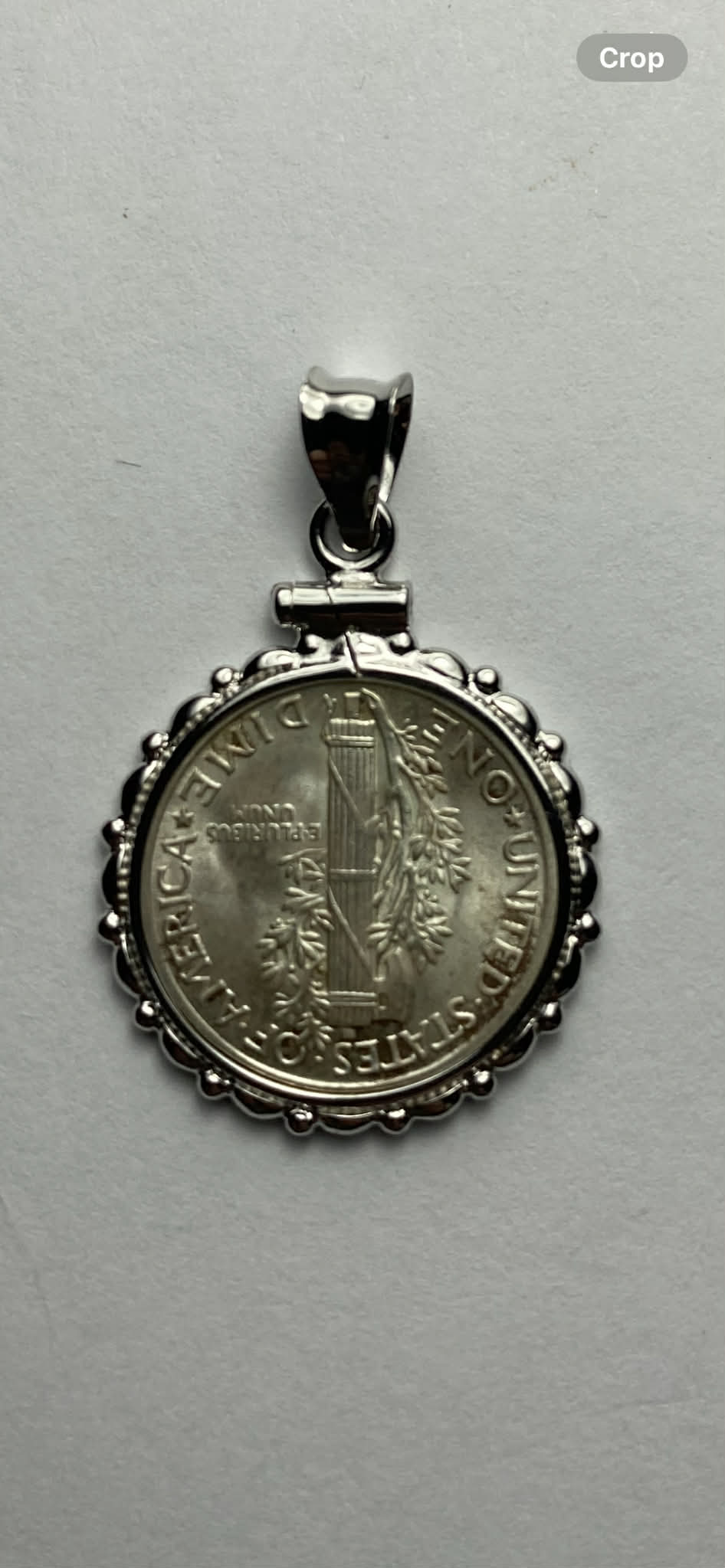 Mercury Dime Coin Pendant