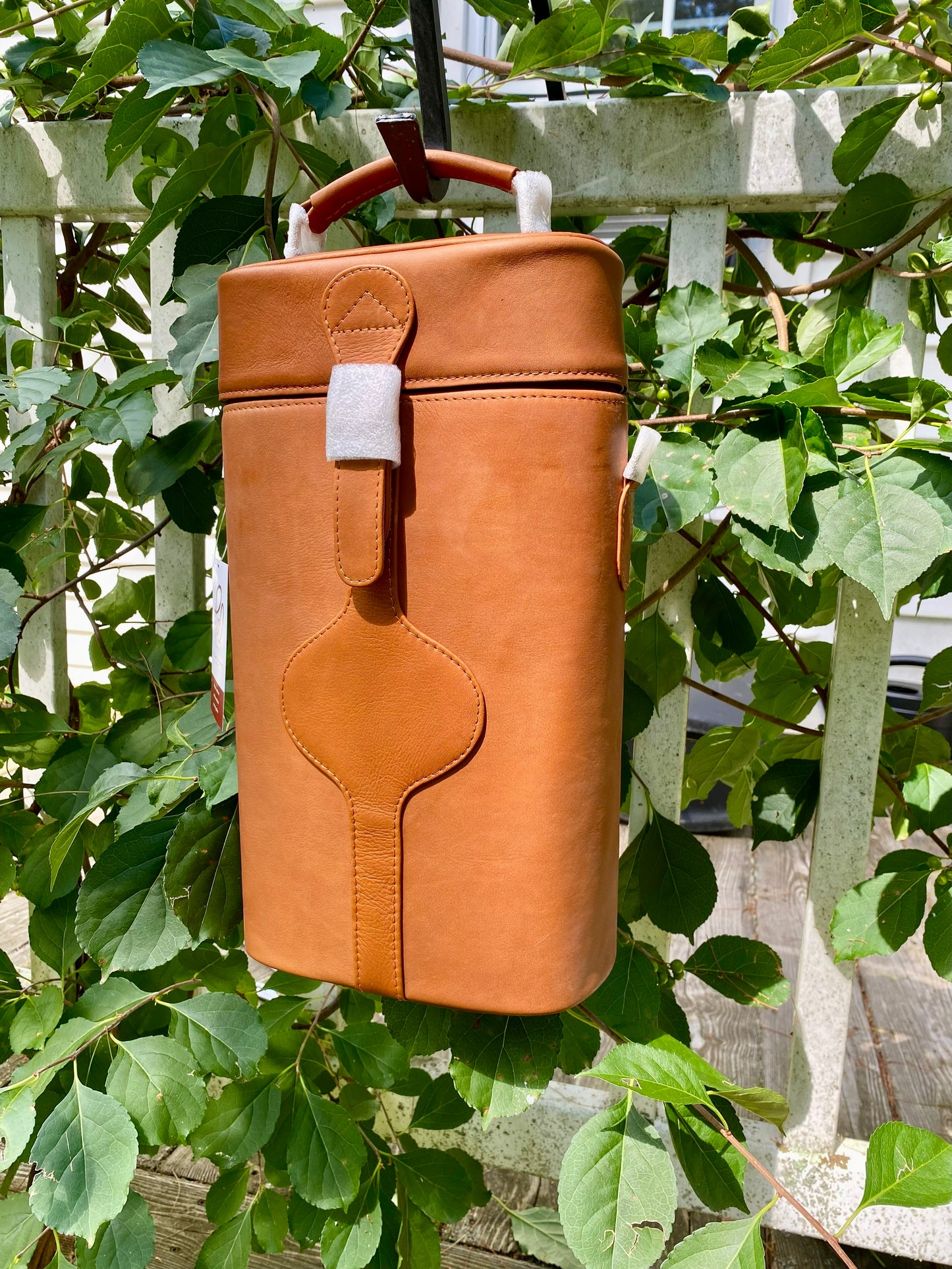 Piel Leather Handcrafted Double Deluxe Wine Carrier – Full-Grain Leather Travel Tote 2285