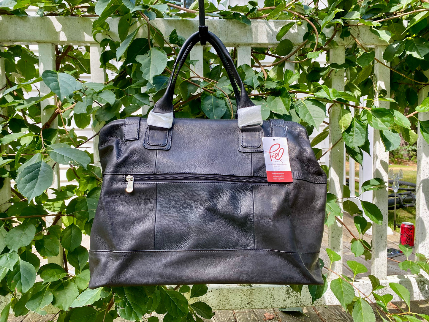 Piel Leather Handcrafted Top Frame Carry-On Bag – Full-Grain Cowhide Travel Tote