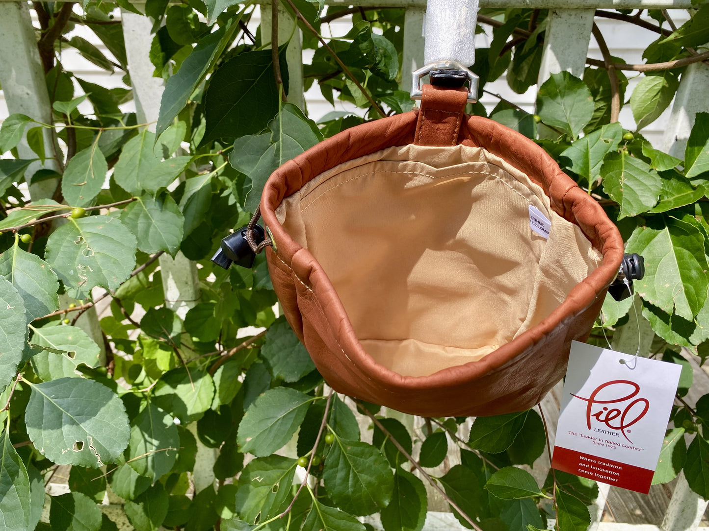 Piel Leather Handcrafted Drawstring Pouch Bag – Full-Grain Cowhide Accessory Pouch