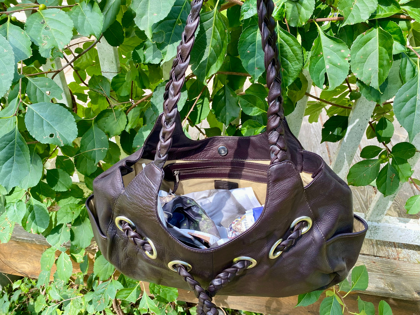 Piel Leather Handcrafted Braided Hobo Bag – Full-Grain Vaquetta Cowhide Shoulder Purse