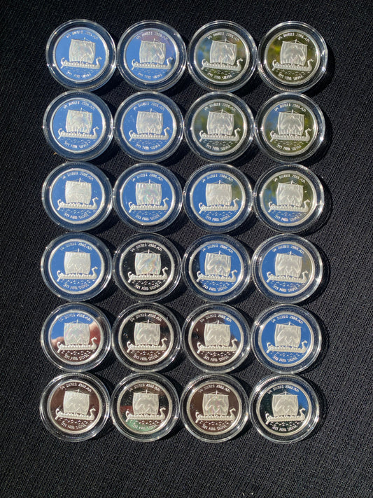 Silver Rune Set – 24 Engraved Norse Runes for Divination, Meditation & Ritual Use