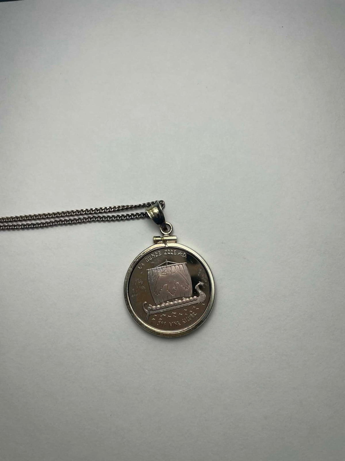 Viking Ship Pendant Necklace – Blank Reverse