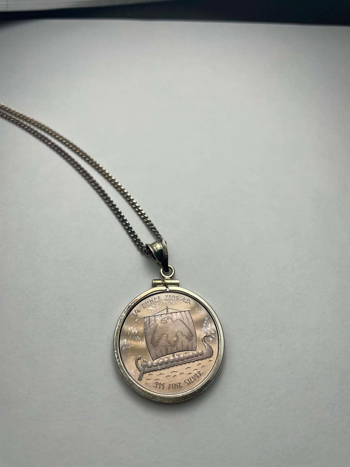 Viking Ship Pendant Necklace – Blank Reverse